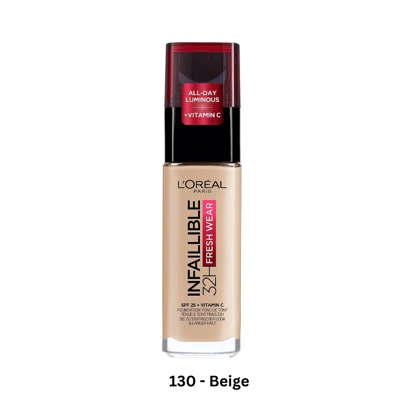 L'Oréal Paris Infallible 32H Fresh Wear Foundation, 130 - Beige