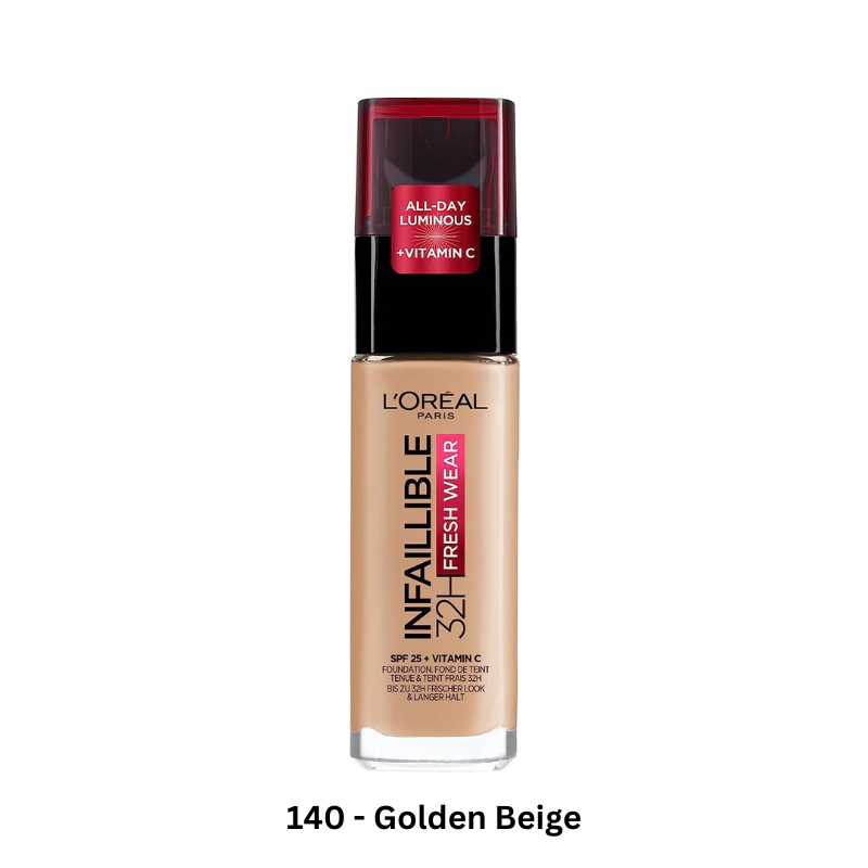 L'Oréal Paris Infallible 32H Fresh Wear Foundation,140 - Golden Beige