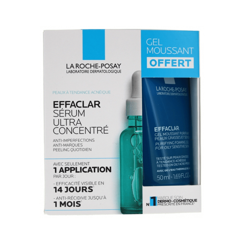 La Roche-Posay Effaclar Ultra Concentrated Serum 30ML + Purifying Foaming Gel 50ml Free