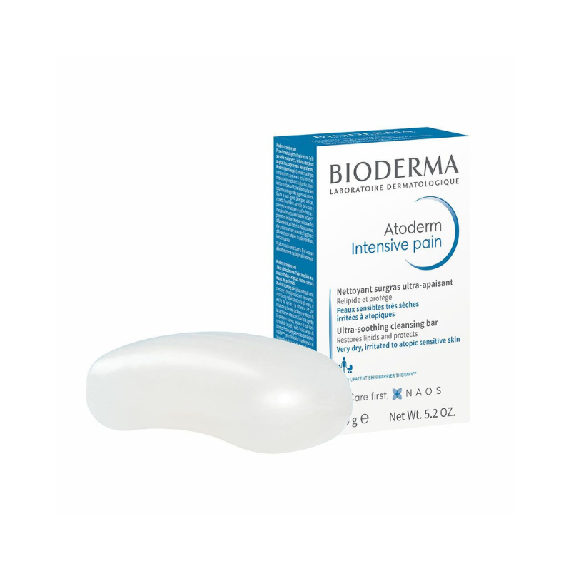 Bioderma Atoderm Intensive Pain Ultra-Soothing Cleansing Bar for Very Dry to Atopic Skin, 150g
