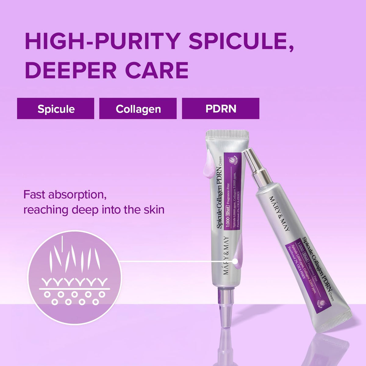 Mary & May Spicule Collagen PDRN Cream 15g