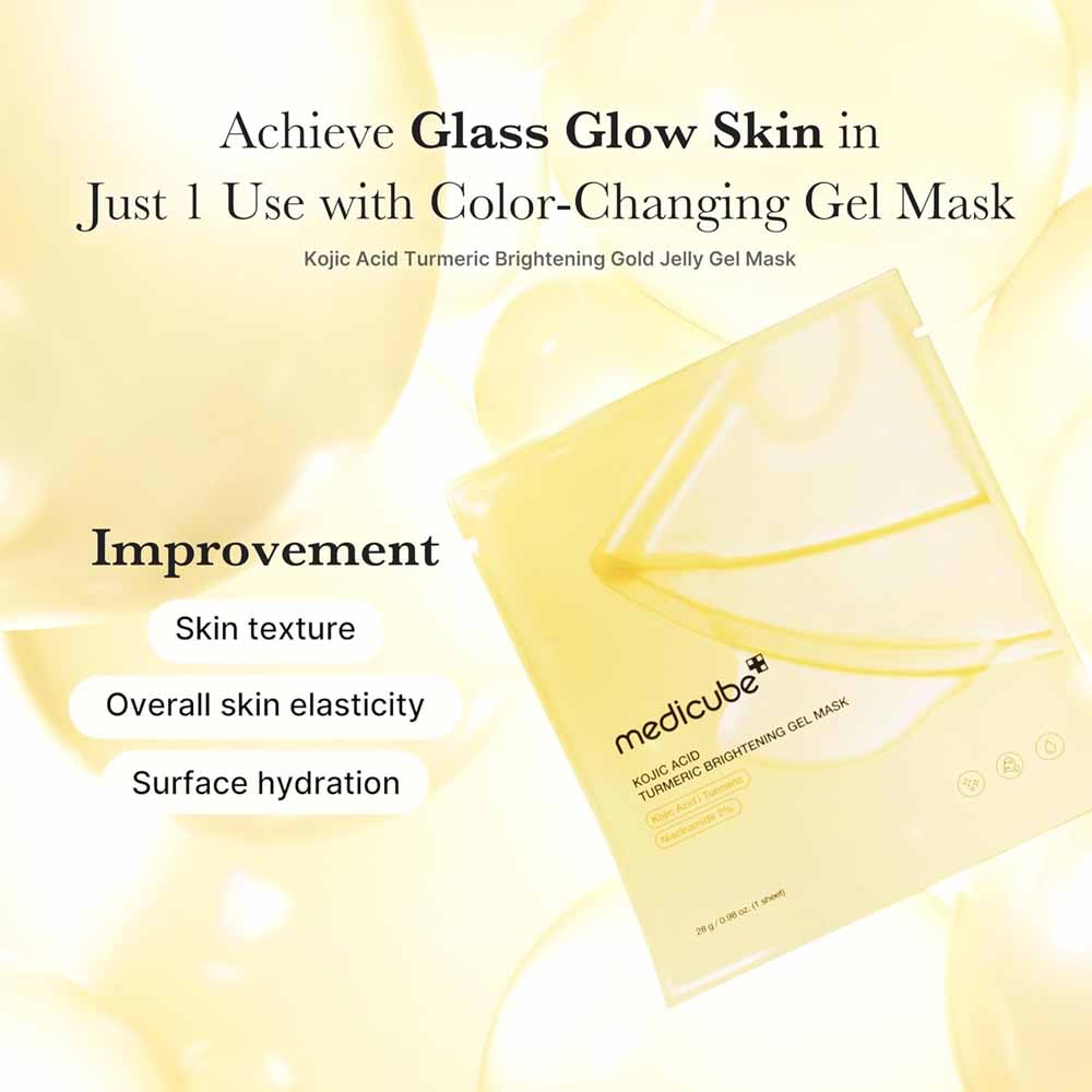 Medicube Kojic Acid Turmeric Brightening Gel Mask 28G Sheet 1Box - 4PCS