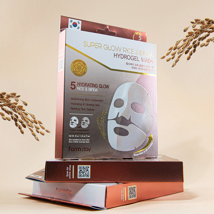 Farm Stay Super Glow Rice & Bifida Hydrogel Mask