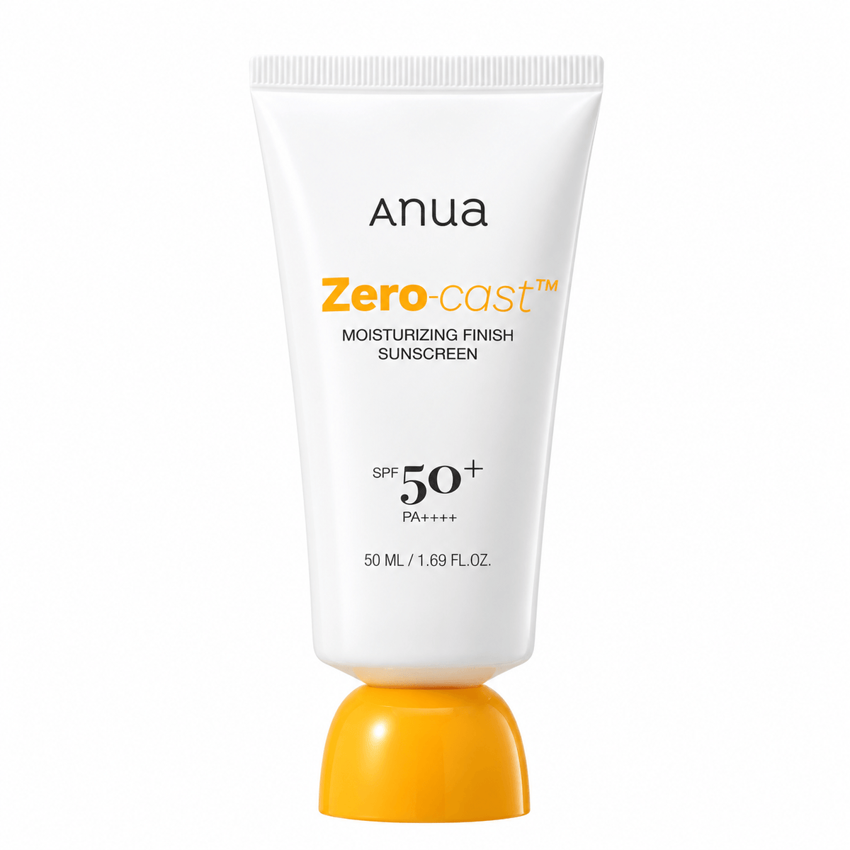 Anua Zero-Cast Moisturizing Finish Sunscreen SPF50+ PA++++ 50 ML | Korean Hydrating Face Sunscreen with No White Cast