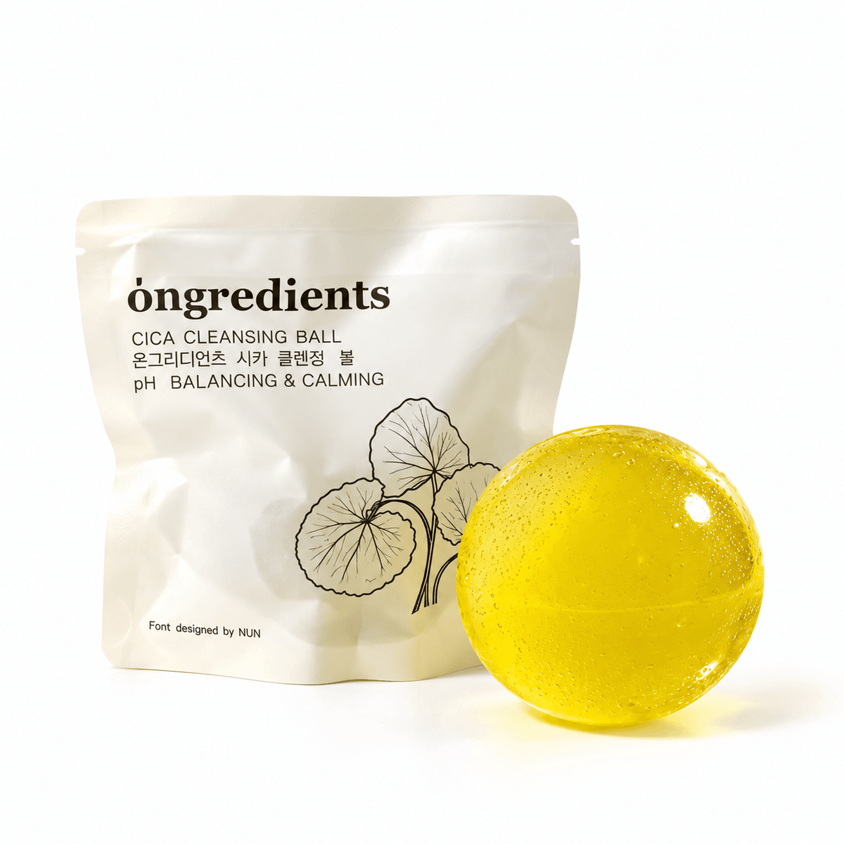 Ongredients Jeju Cica Cleansing Ball 110 G | Korean Centella Soothing Facial Cleansing Bar for Redness, Impurities & Sensitive Skin