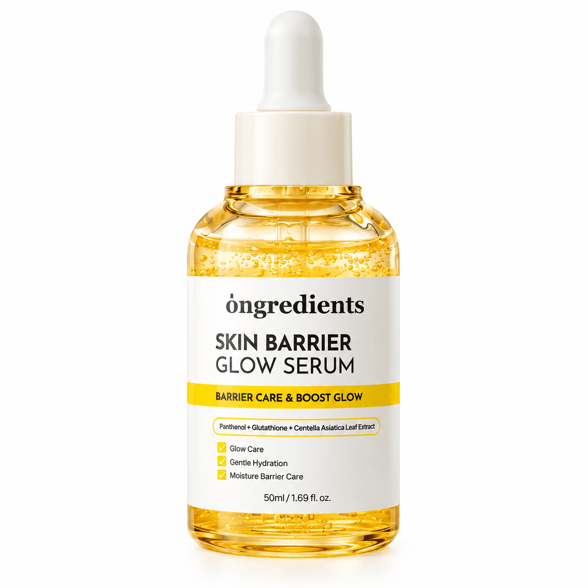 Ongredients Skin Barrier Glow Serum 50 ML | Korean Hydrating & Barrier Repair Face Serum for Dry, Dehydrated & Sensitive Skin, Plumpness & Radiant Glow