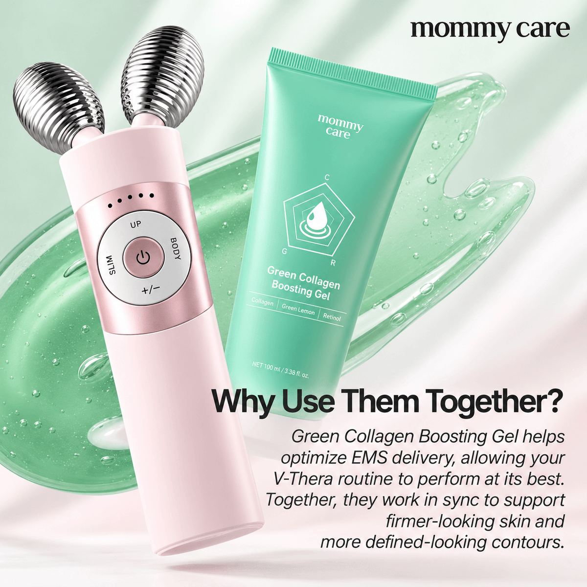 Mommy Care Green Collagen Boosting Gel 100 ML | Korean Hydrating & Firming Gel for Elasticity & Glowing Skin
