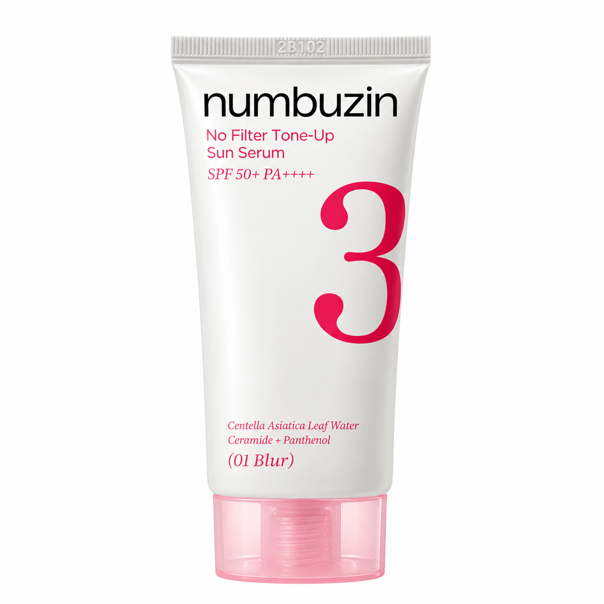 Numbuzin No Filter Tone-Up Sun Serum SPF50+ #01 Blur | Korean Blurring Face Sunscreen for Pores, Even Skin Tone & Daily UV Protection