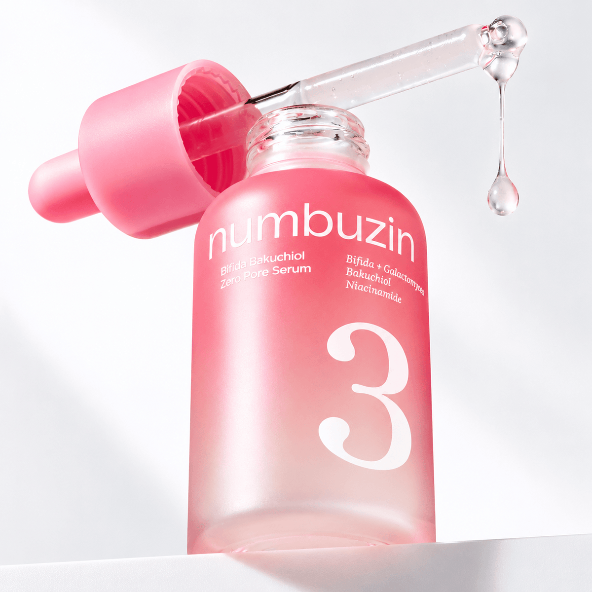 Numbuzin No. 3 Bifida Bakuchiol Zero Pore Serum 30 ML | Korean Pore Minimizing & Firming Face Serum for Enlarged Pores, Skin Elasticity & Smooth Skin Texture