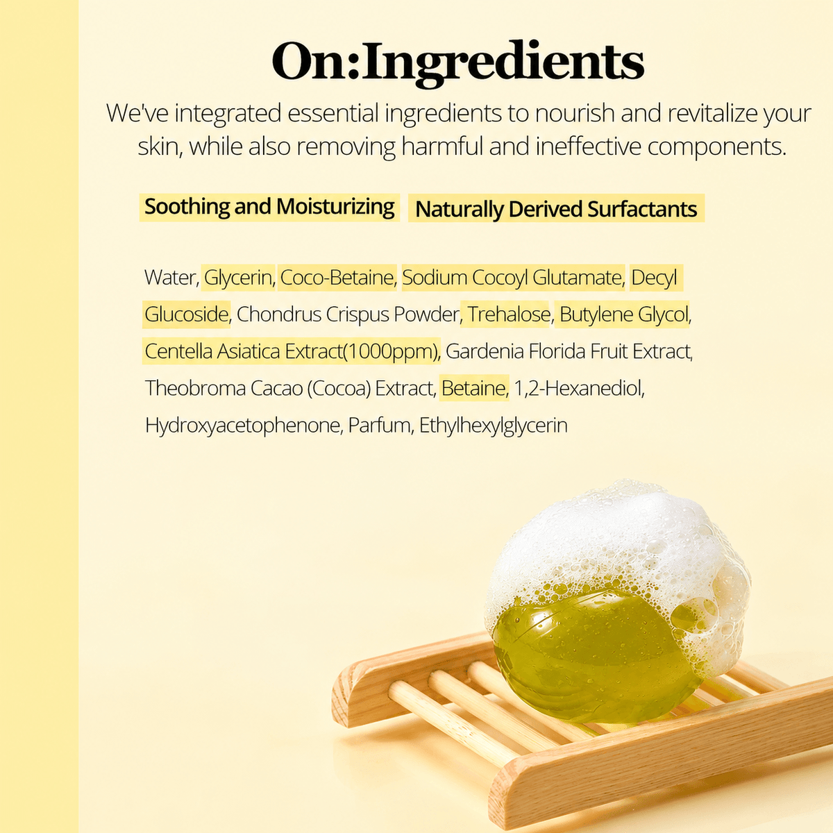 Ongredients Jeju Cica Cleansing Ball 110 G | Korean Centella Soothing Facial Cleansing Bar for Redness, Impurities & Sensitive Skin