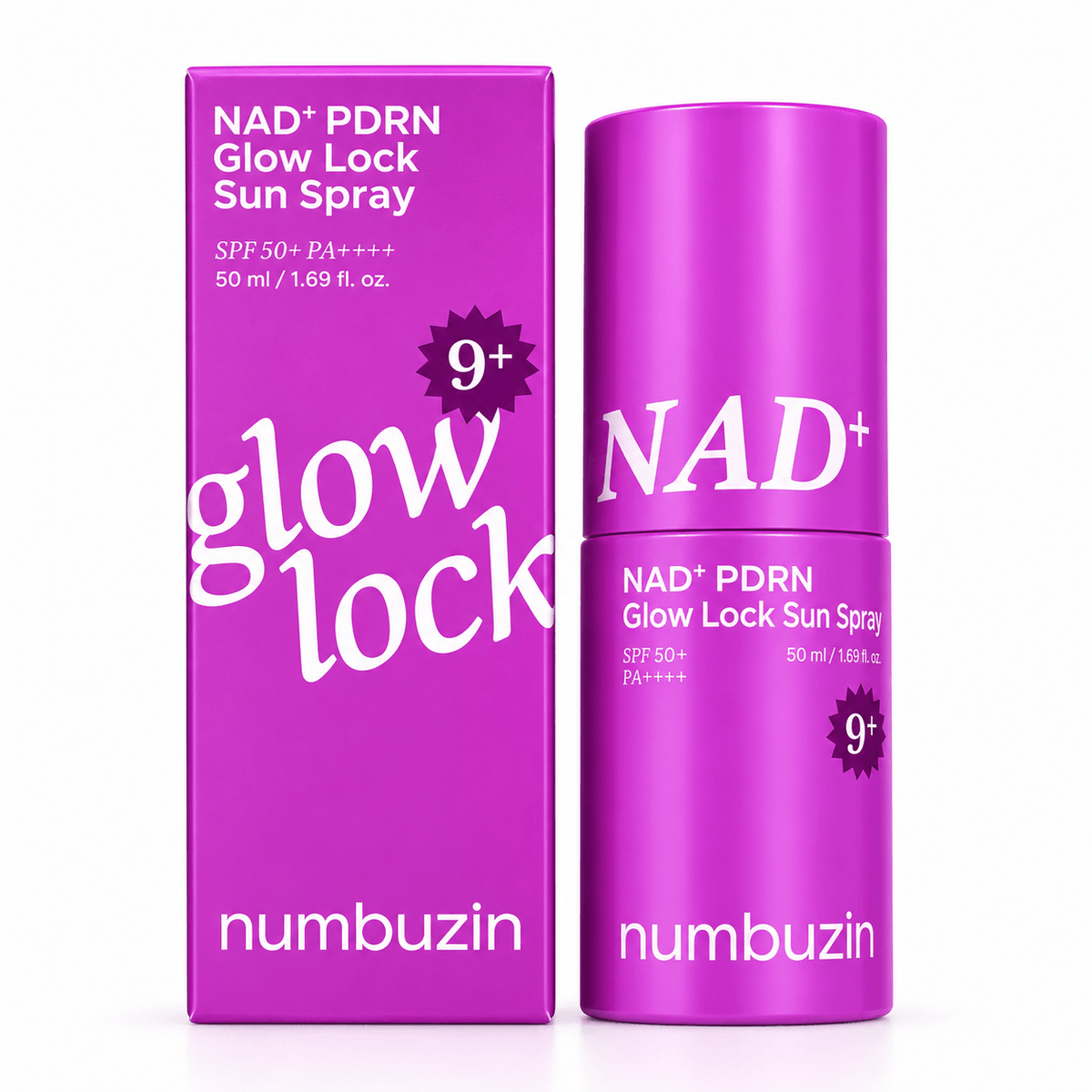 Numbuzin NAD PDRN Glow Lock Sun Spray 50 ML | Korean Hydrating Face Sunscreen Spray for Daily UV Protection, Skin Elasticity & Radiant Glow