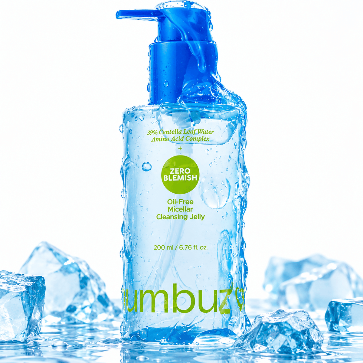 Numbuzin Zero Blemish Oil-Free Micellar Cleansing Jelly 200 ML | Korean Gentle Gel Cleanser for Makeup Removal, Excess Oil, Pores & Acne-Prone Skin