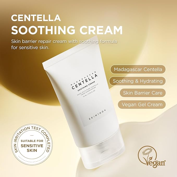 SKIN1004 Madagascar Centella Soothing Cream 75ml lightweight moisturizer