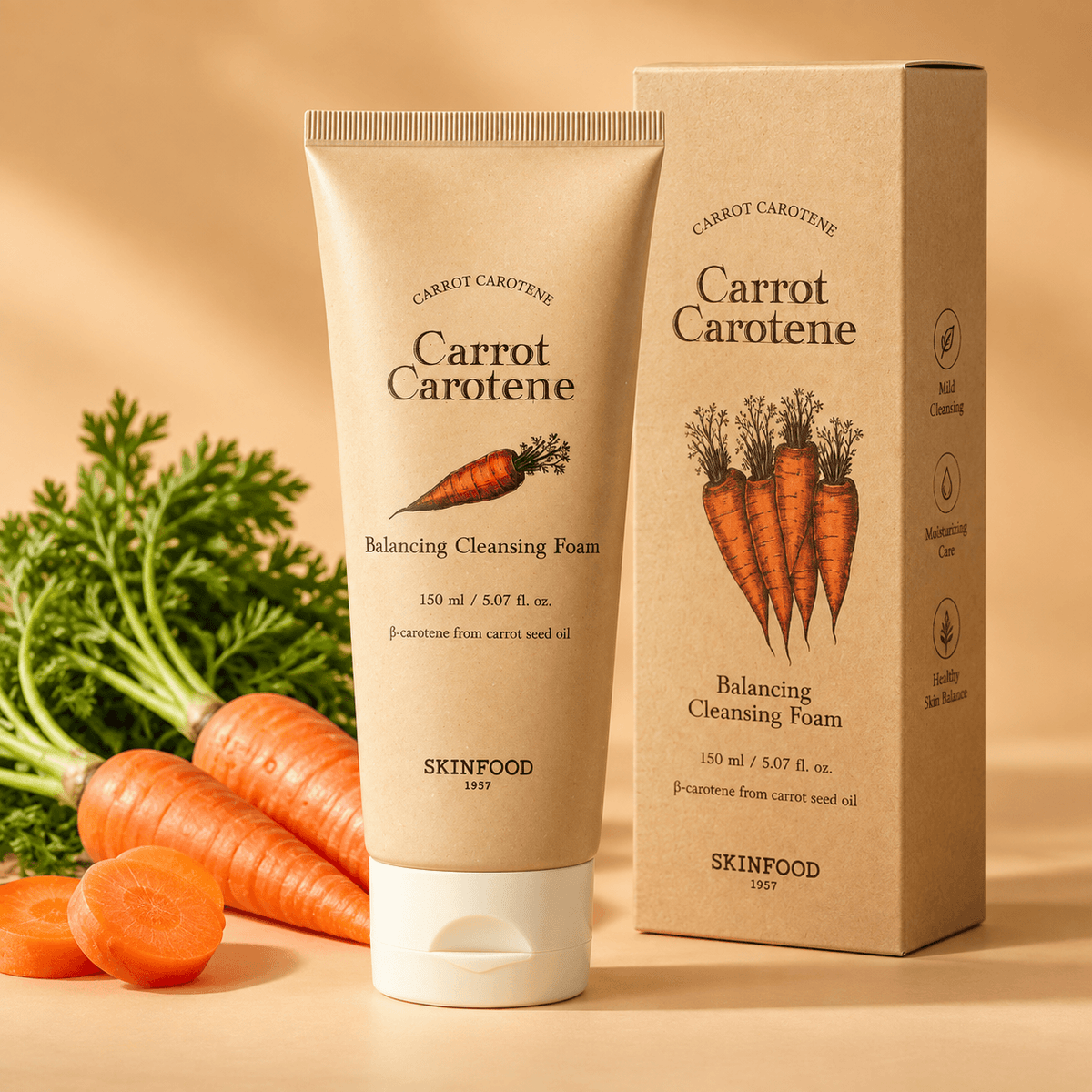Skinfood Carrot Carotene Balancing Cleansing Foam 150ML