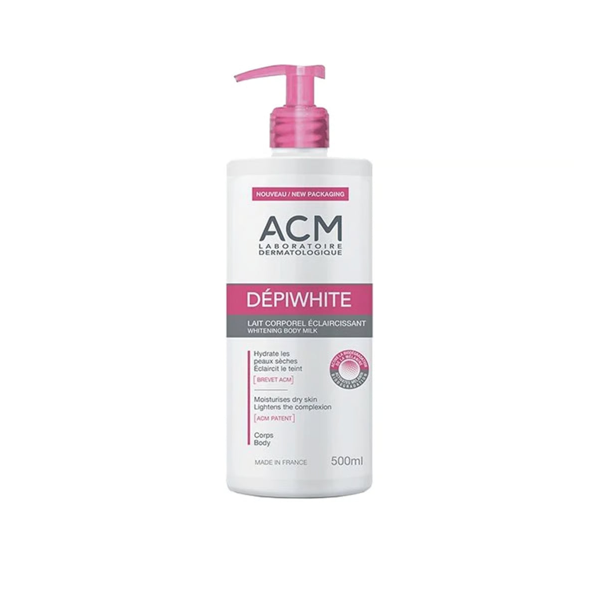ACM Depiwhite Whitening Body Milk 500ml brightening body lotion for uneven skin tone and daily hydration