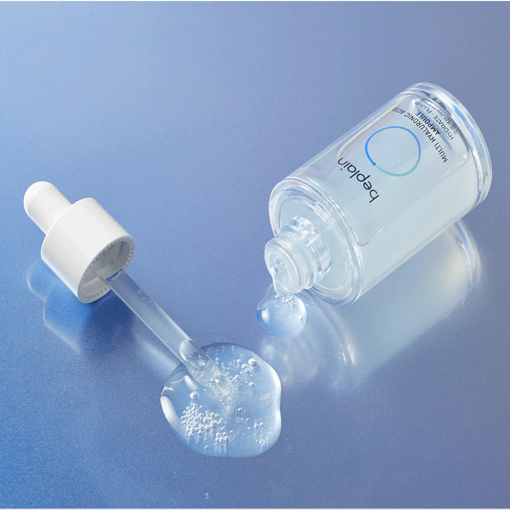Beplain Multi Hyaluronic Acid Ampoule with dropper bottle for intense skin hydration and moisture boost