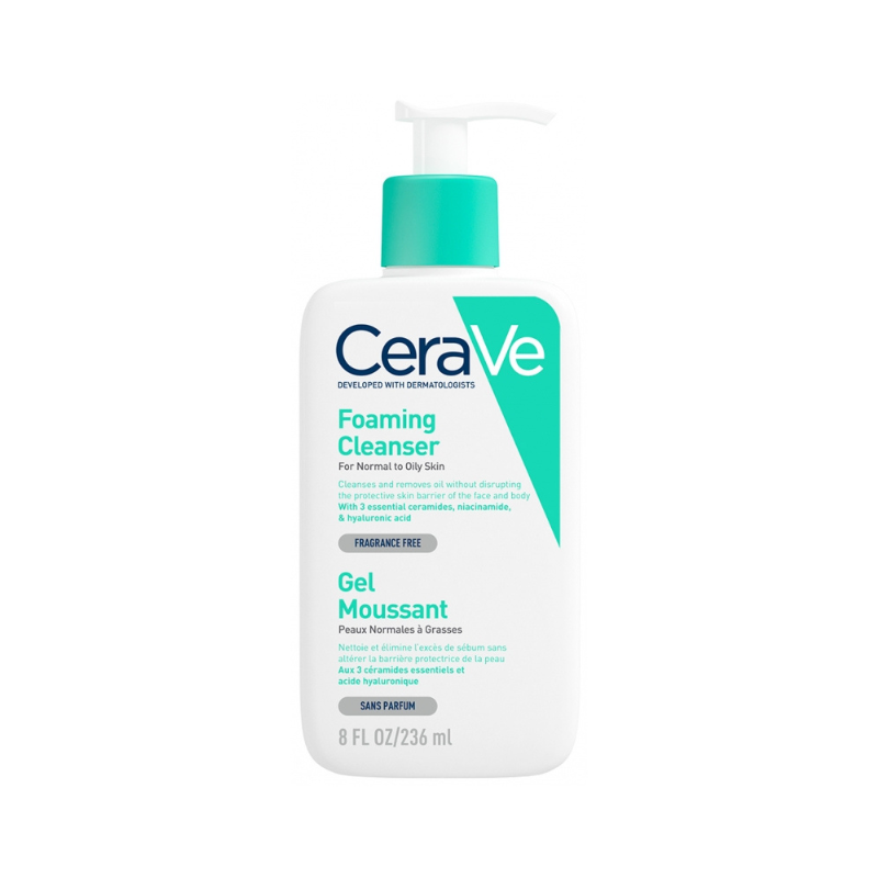 CeraVe Foaming Cleanser 236ml face wash for normal to oily skin with ceramides