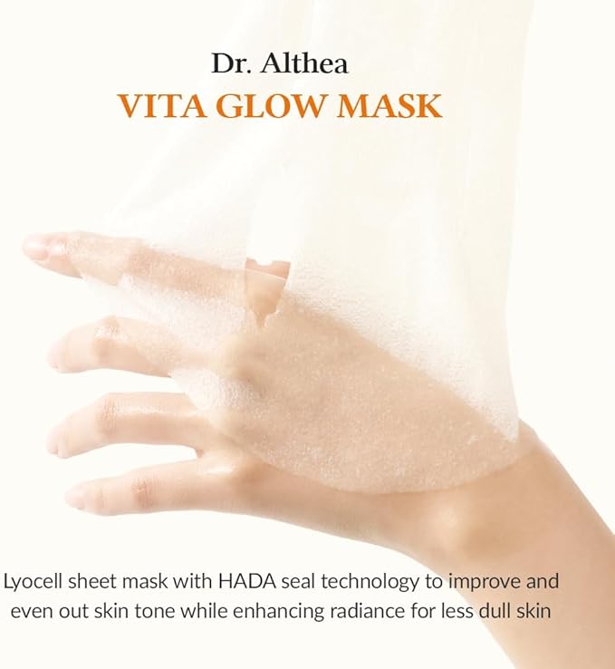 DR.ALTHEA Vita Glow Mask 28g brightening Korean sheet mask for hydrated glowing skin