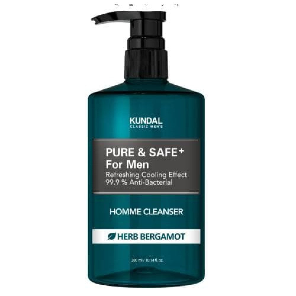 KUNDAL Pure & Safe Cooling Homme Cleanser 300ML #Herb Bergamot