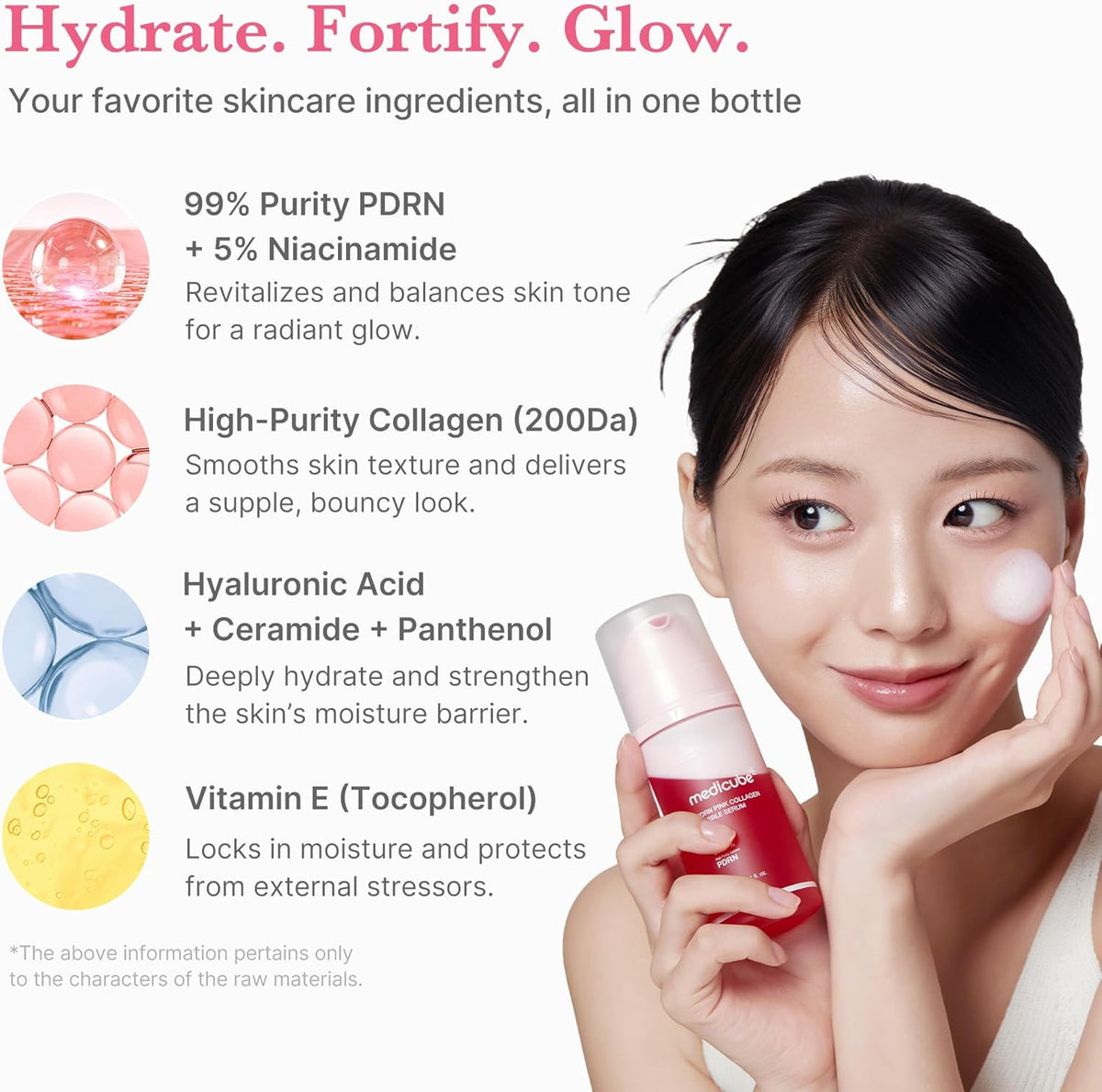 Medicube PDRN Pink Collagen Bubble Serum 95ML | Bubble-to-Glow Firming Serum