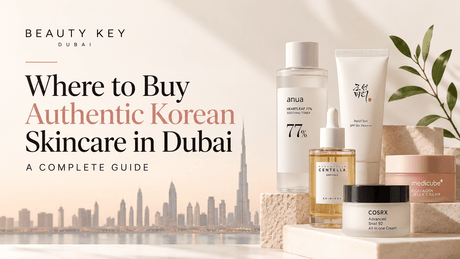 Authentic Korean skincare in Dubai featuring COSRX, Anua, Medicube, SKIN1004 and Beauty of Joseon at Beauty Key Dubai.