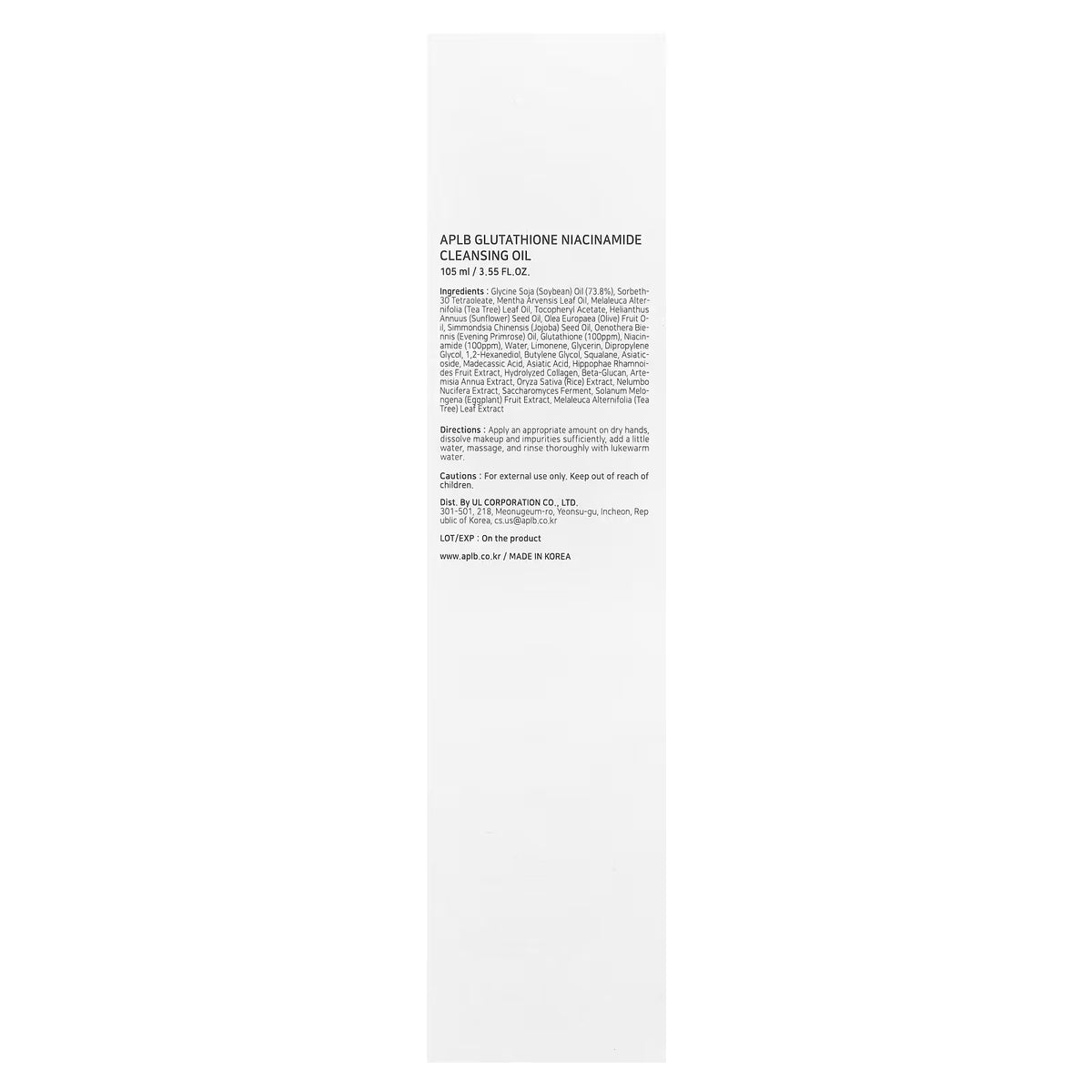 APLB Glutathione Niacinamide Cleansing Oil 105ML