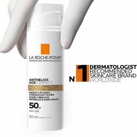 La Roche-Posay Anthelios Age Correct SPF50 Anti Ageing Invisible Sunscreen with Niacinamide 50ML