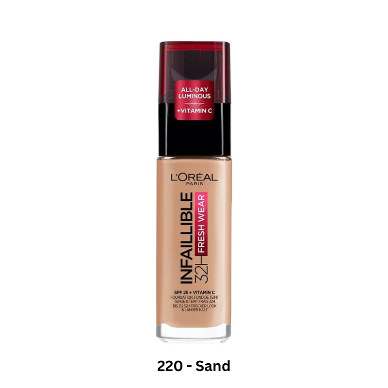 L'Oréal Paris Infallible 32H Fresh Wear Foundation, 220 - Sand