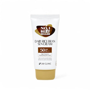 3W CLINIC Daily Rice Bran Sun Cream SPF50+ PA+++ 70ml Korean sunscreen