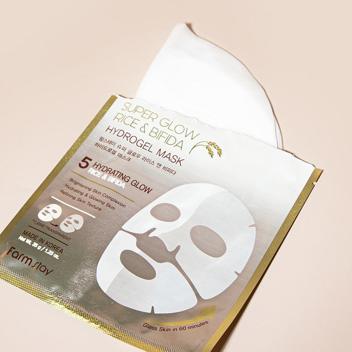 Farm Stay Super Glow Rice &amp; Bifida Hydrogel Mask