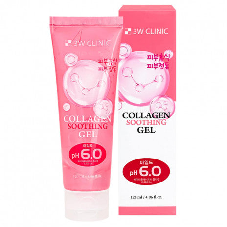 3W CLINIC Collagen Soothing Gel 120ml lightweight Korean hydrating gel moisturizer