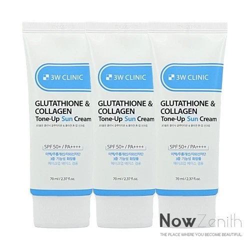 3W CLINIC Glutathione & Collagen Tone-Up Sun Cream SPF50+ PA++++ 70ml