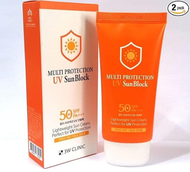 3W CLINIC Multi Protection UV Sunblock SPF50+ PA+++ 70ml Korean sunscreen