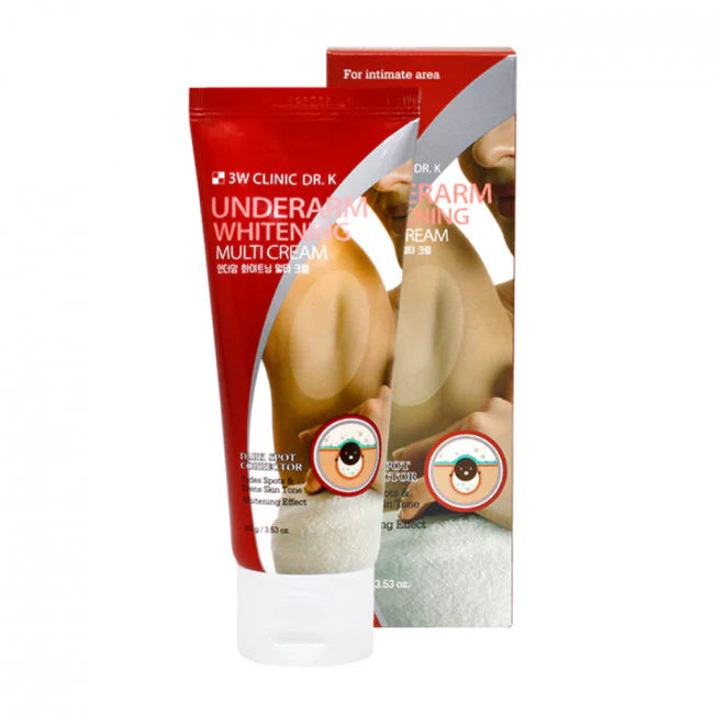 3W CLINIC Underarm Whitening Multi Cream 100g Korean brightening body cream for dark underarms