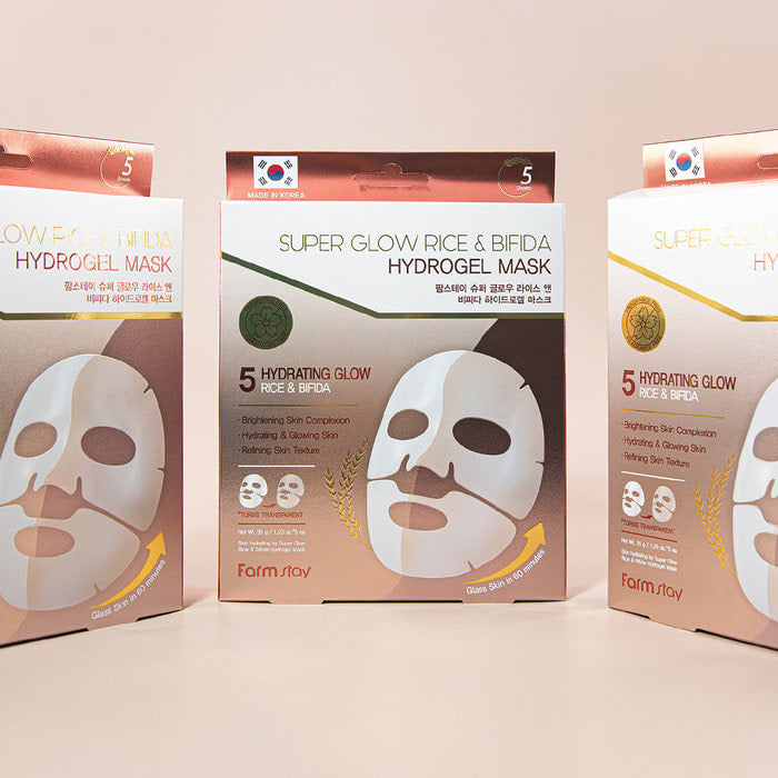 Farm Stay Super Glow Rice &amp; Bifida Hydrogel Mask