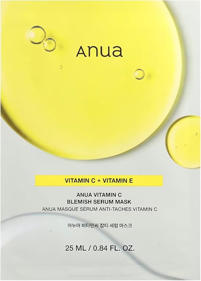 Anua Vitamin C + Vitamin E Blemish Serum Mask 25ML | Brightening Sheet Mask