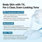 Dr.Melaxin Peel Shot Exfoliating TX-Spray 6.76 fl.oz - 99% Tranexamic Acid and Niacinamide Body Exfoliator Spray for Uneven Skin Tone, AHA PHA Body Peel for Rough Skin, K-Beauty Body Skin Care