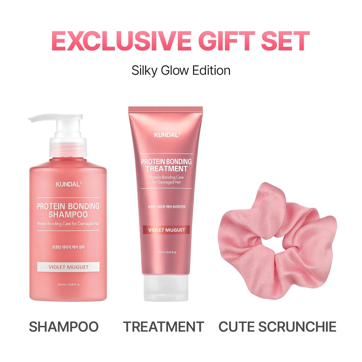 KUNDAL Silky Glow Edition Protein Bonding Hair Care Set
