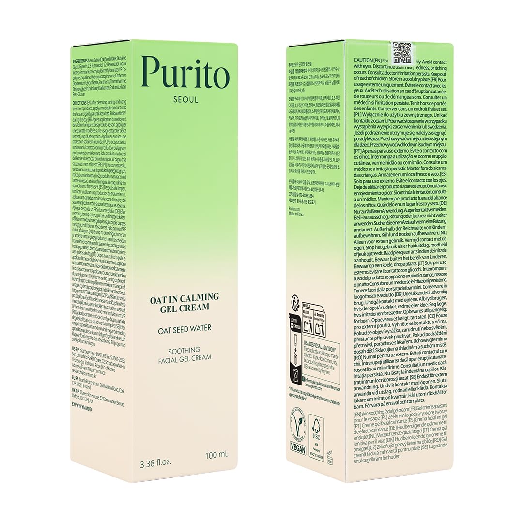 Purito Seoul Oat-In Calming Gel Cream 100ML