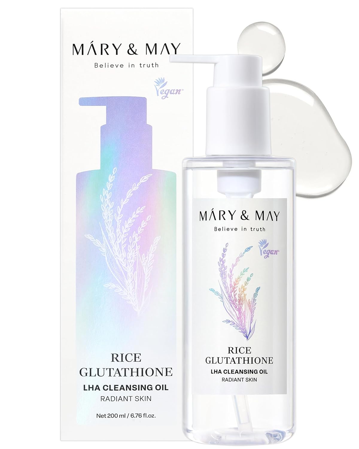 Mary & May Rice Glutathione LHA Cleansing Oil 200ml