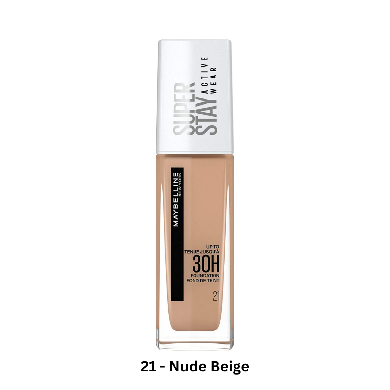 Maybelline New York Foundation, Superstay Active Wear 30 Hour, 21 - Nude Beige
