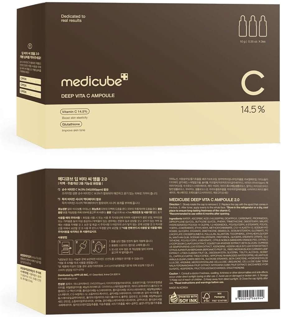 Medicube Deep Vita C Ampoule 2.0 SET 10gX3 | Vita C Ampoule 14.5% (30 g)
