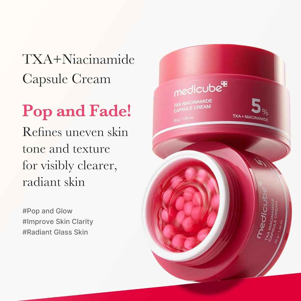 Medicube Capsule Cream with TXA + Niacinamide | Dual Radiance Moisturizer Ideal for Use After Spot Care