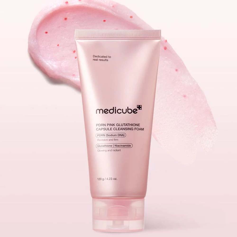 MEDICUBE PDRN PINK GLUTATHIONE CAPSULE CLEANSING FOAM 120G