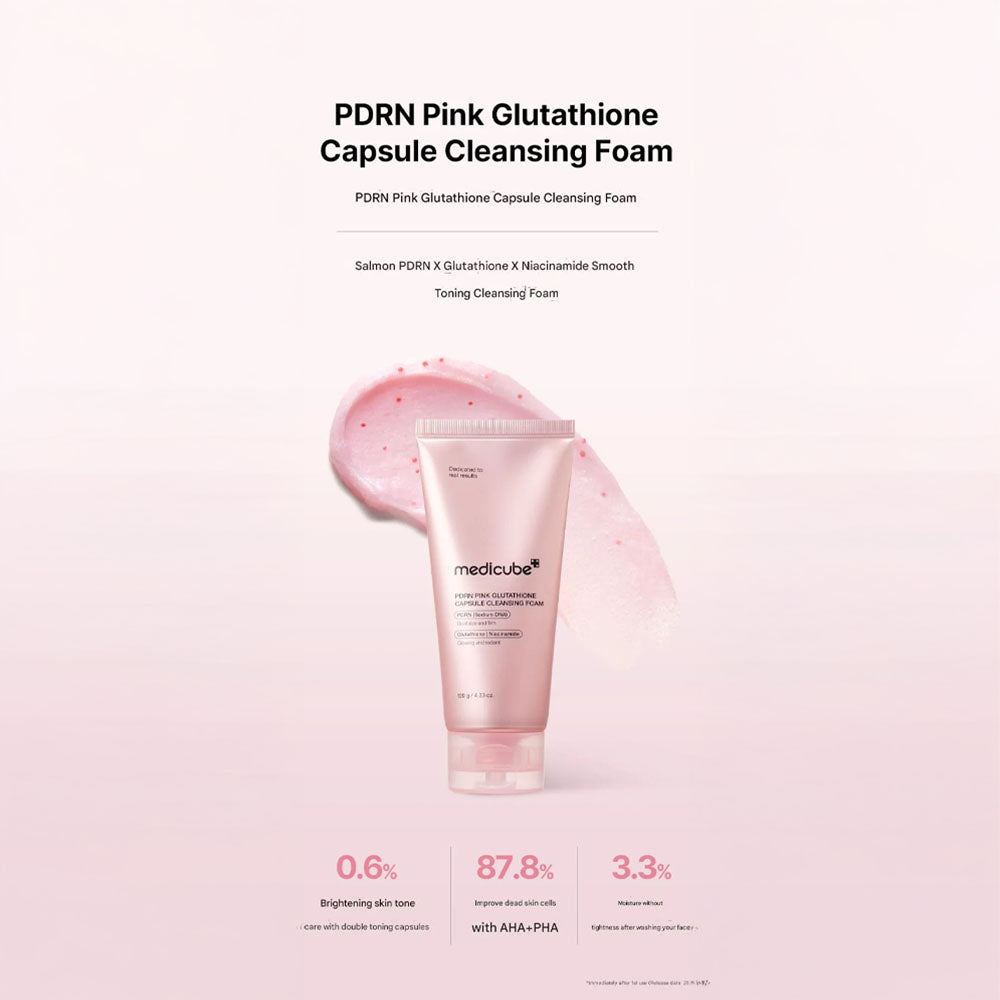 Medicube PDRN Pink Glutathione Capsule Cleansing Foam 120g