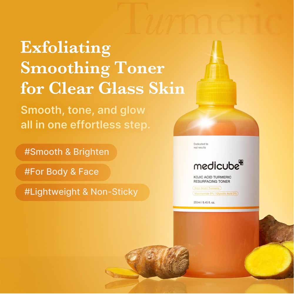MEDICUBE KOJIC ACID TURMERIC RESURFACING TONER 250ML