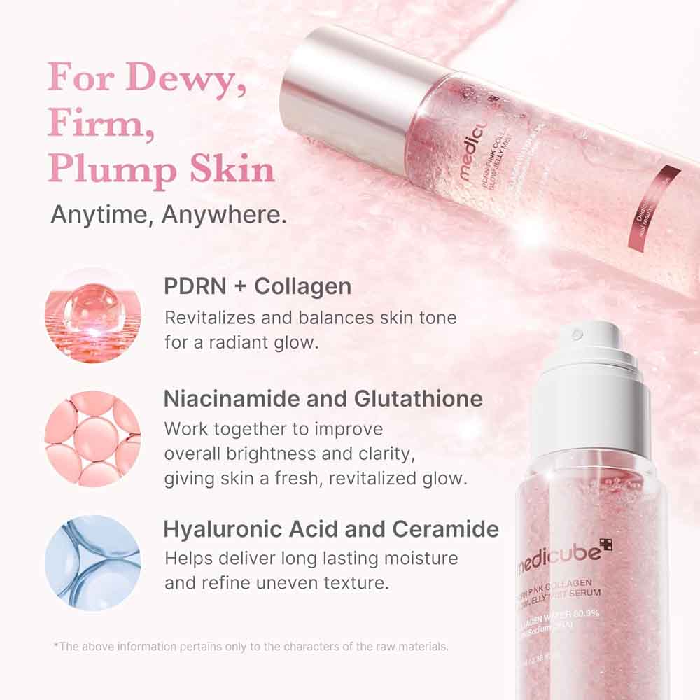 Medicube PDRN Pink Collagen Glow Jelly Mist Serum100ML