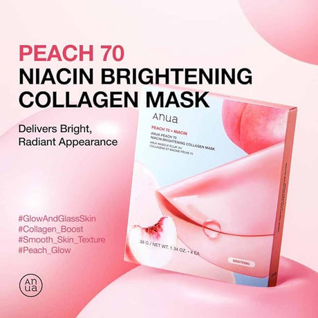 ANUA Peach 70 Niacin Brightening Collagen Mask ( 4EA )