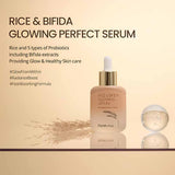 Farmstay Rice + Bifida Glowing Serum 35 ML | Korean Brightening & Hydrating Face Serum for Dullness, Skin Barrier Care & Radiant Glow