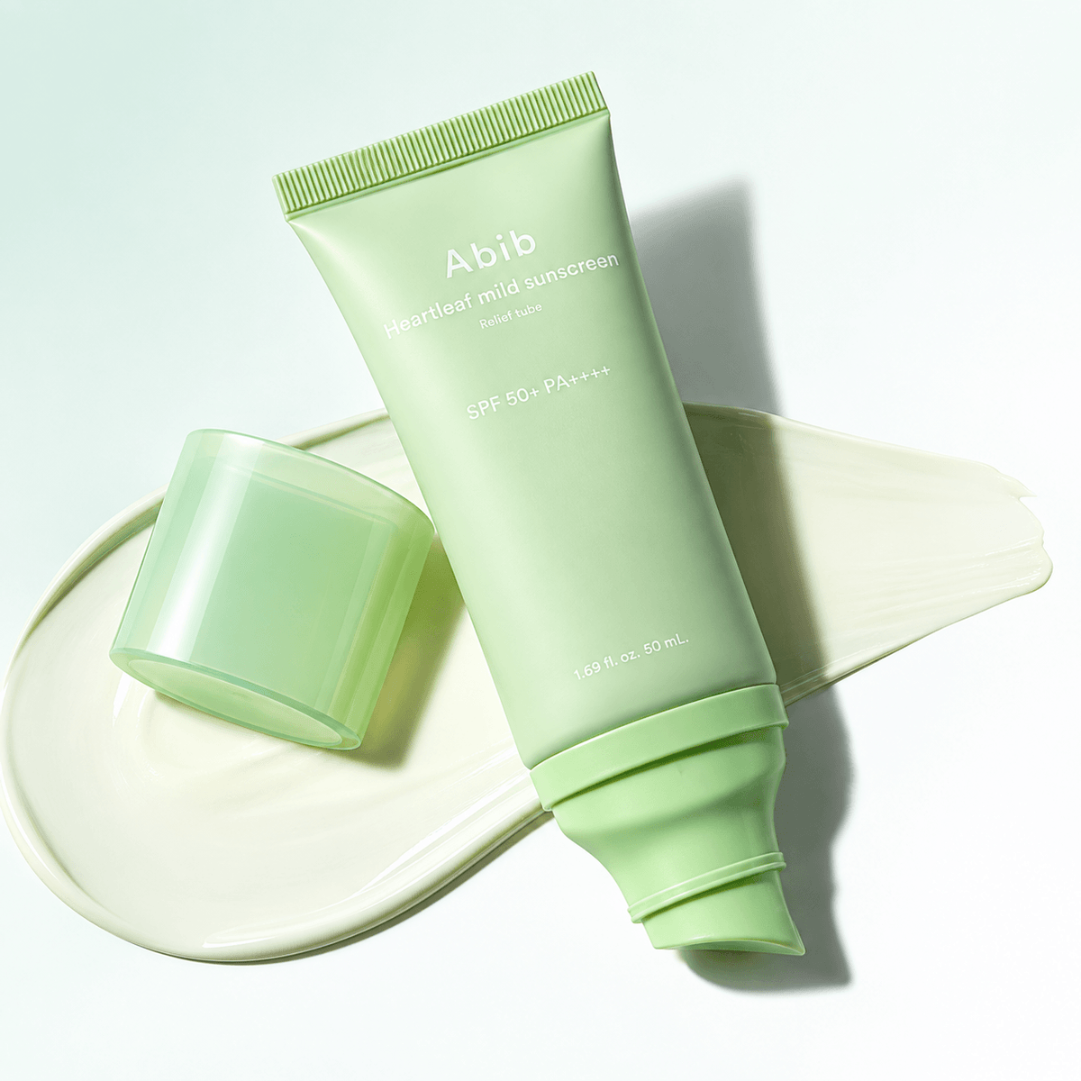 Abib Heartleaf Mild Sunscreen Relief Tube SPF50+ 50ML | Soothing Korean Face Sunscreen